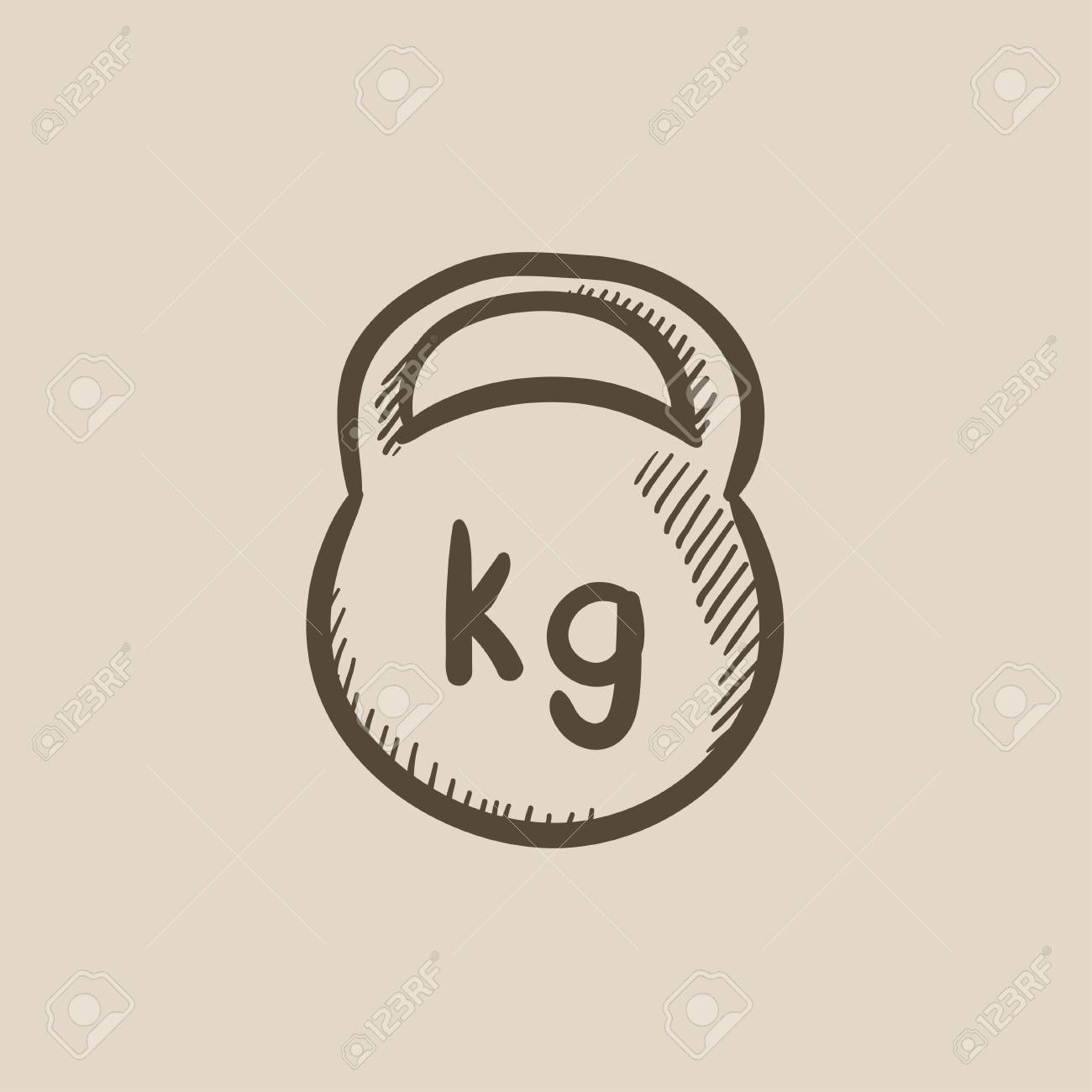 1300x1300 Kettlebell Vector Sketch Icon Isolated On Background. Hand Drawn