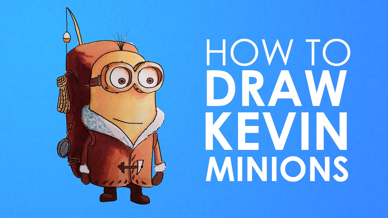 1280x720 How To Draw Kevin Minion From Minions Easy Step By Step Video