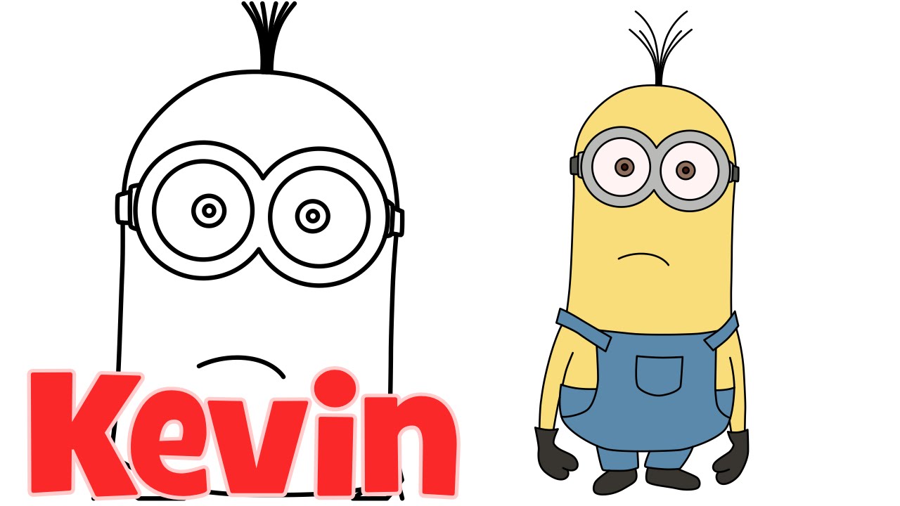 1280x720 How To Draw Minions From Despicable Me 2 Kevin Step By Step Easy
