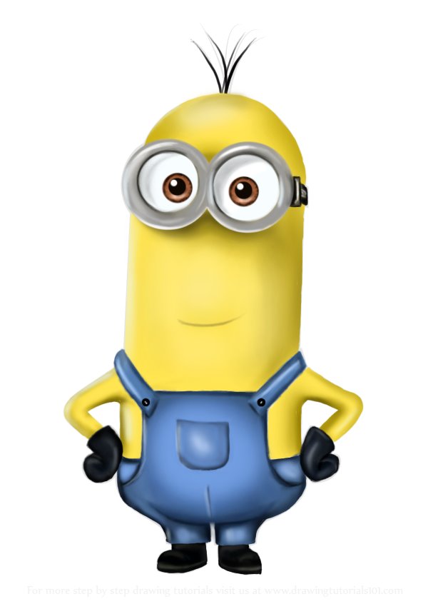 600x846 Learn How To Draw Kevin From Minions (Minions) Step By Step