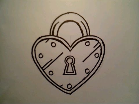 480x360 How To Draw A Heart Lock Padlock Locket London Bridge Locks