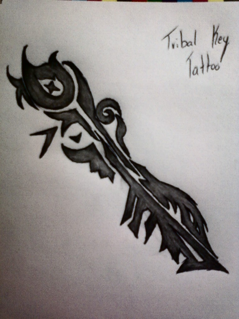768x1024 Tribal Key Tattoo By Amsurrell