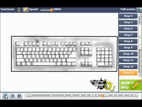480x360 How To Draw A Computer Keyboard