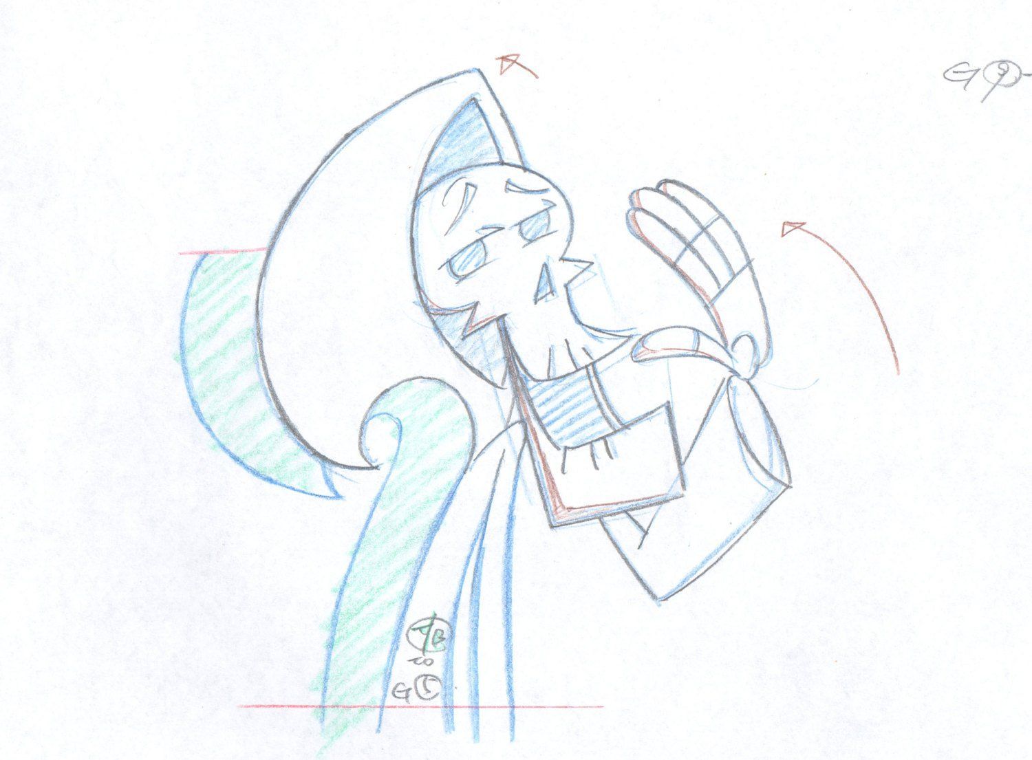 1500x1105 The Grim Amp Evil Show Bill Mandy Key Cel Drawing Cartoon Network