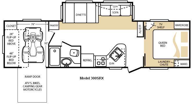 662x360 Used 2009 Keystone Rv Cougar 300srx Toy Hauler Travel Trailer