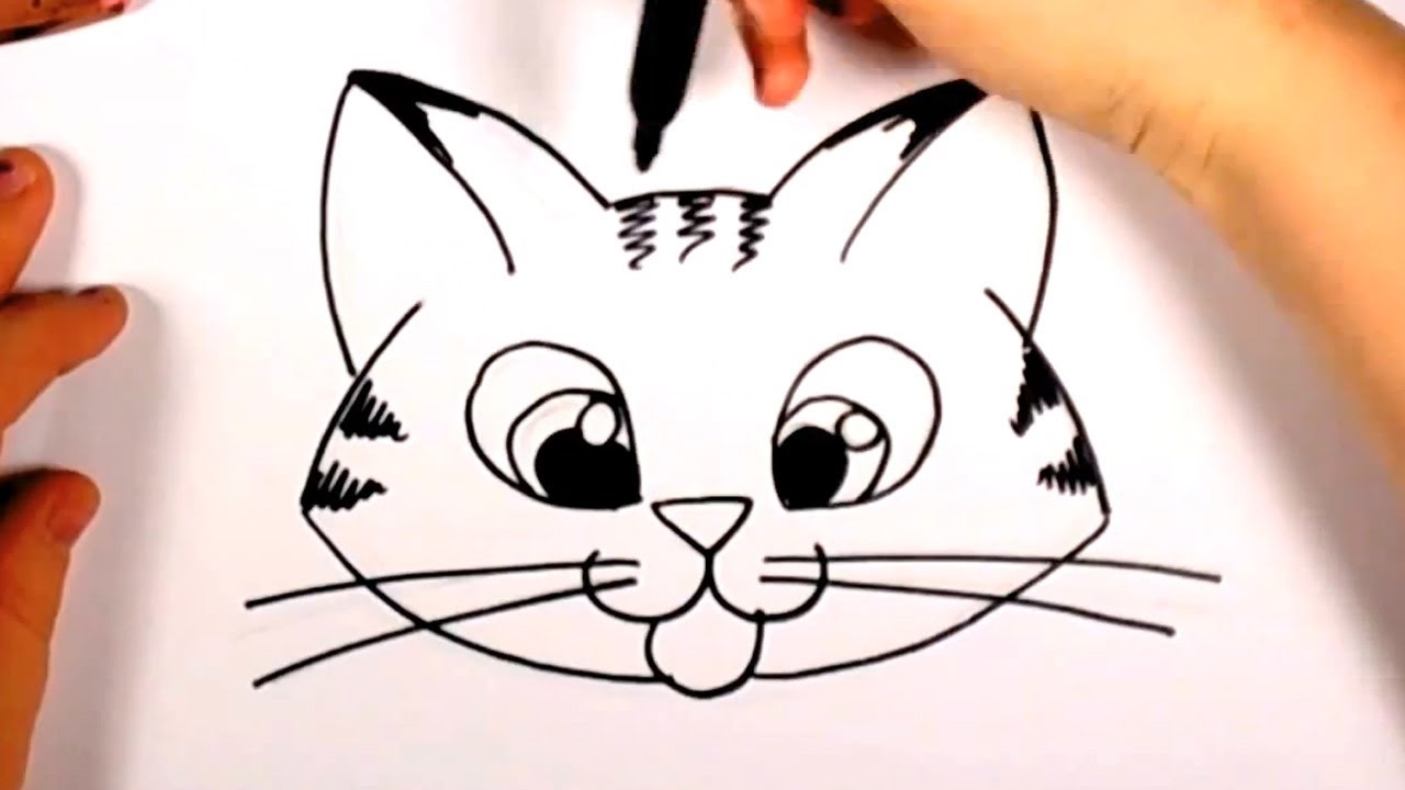 1280x720 How To Draw A Cute Kitten Face