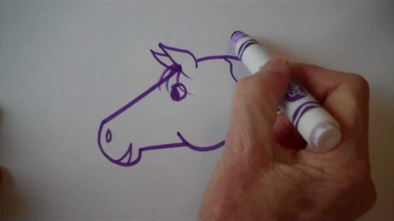 1280x720 How To Draw An Easy Cartoon Horse