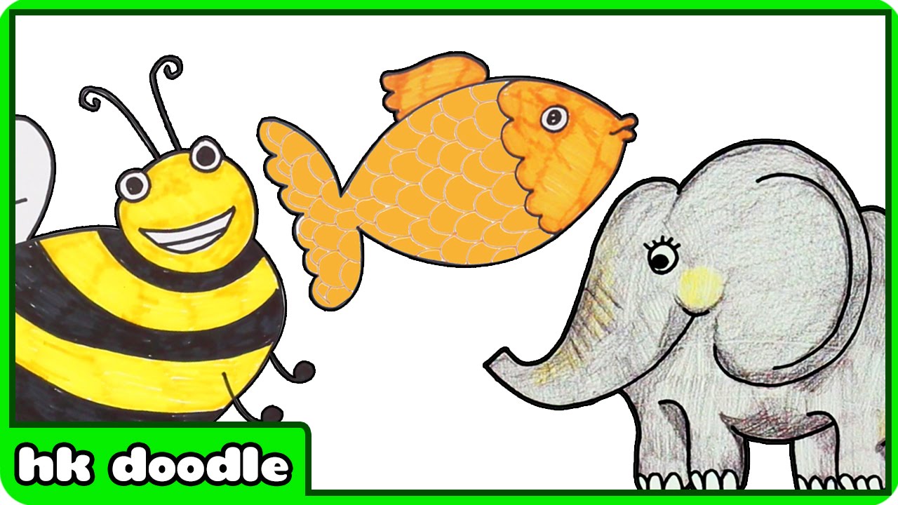 1280x720 10 Easy Animal Drawings For Kids Vol. 1 Step By Step Drawing