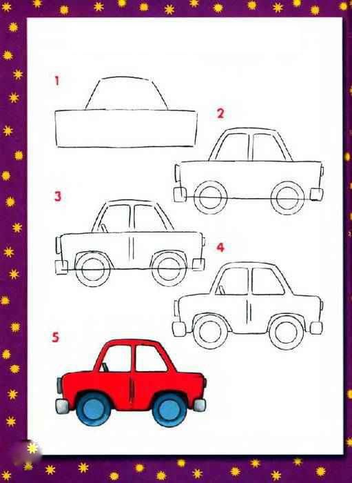 511x700 How To Draw A Car Kids Activities Cars, Drawings