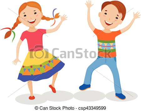 450x353 Illustration Featuring Dancing Kids. Dancing Of Little Eps