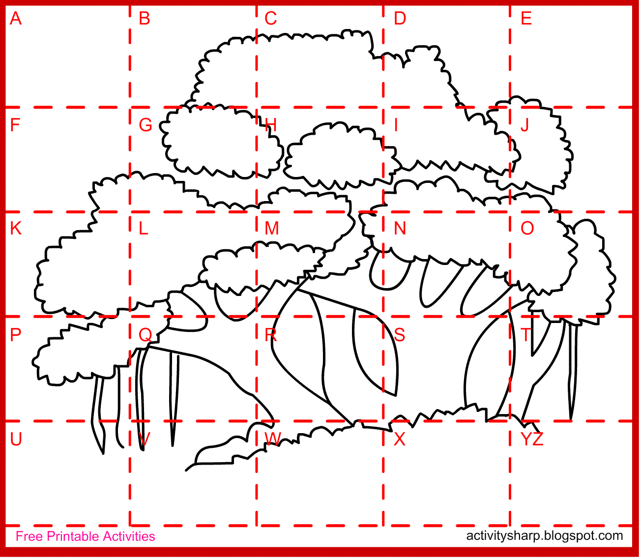 1302x1135 Free Printable Drawing Activity Banyan Tree Drawing Activities