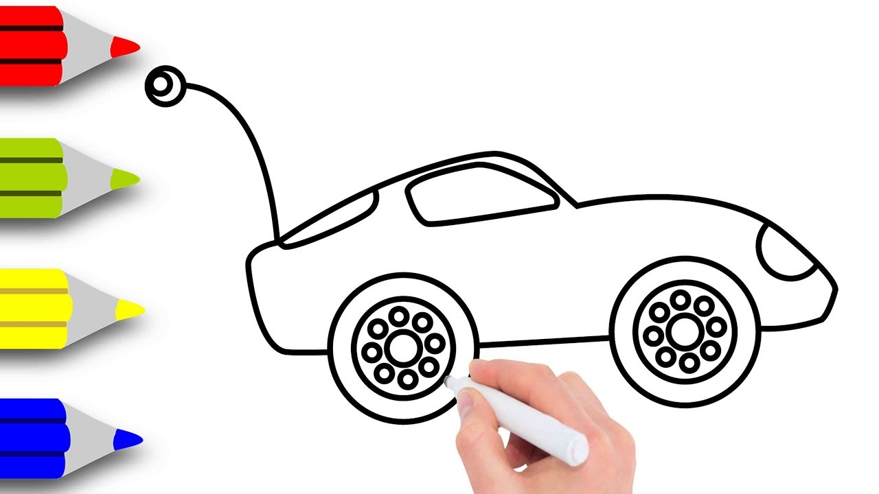 1280x720 Kids Drawing Videos How To Draw Toy Car Drawing For Kids Step