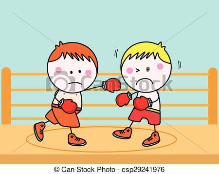 450x357 Boxing Kids Vectors Illustration