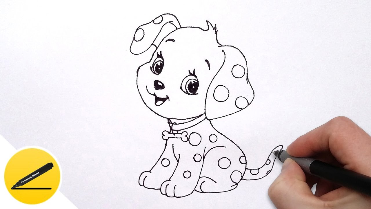 1280x720 How To Draw A Dog (Puppy) For Kids
