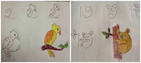 600x270 10 Fun Kids Drawings With Number As A Base