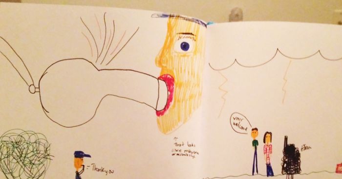 700x367 Hilariously Inappropriate Kids' Drawings Bored Panda