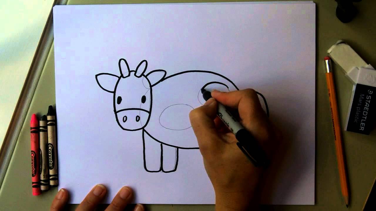 1280x720 How To Draw A Cow