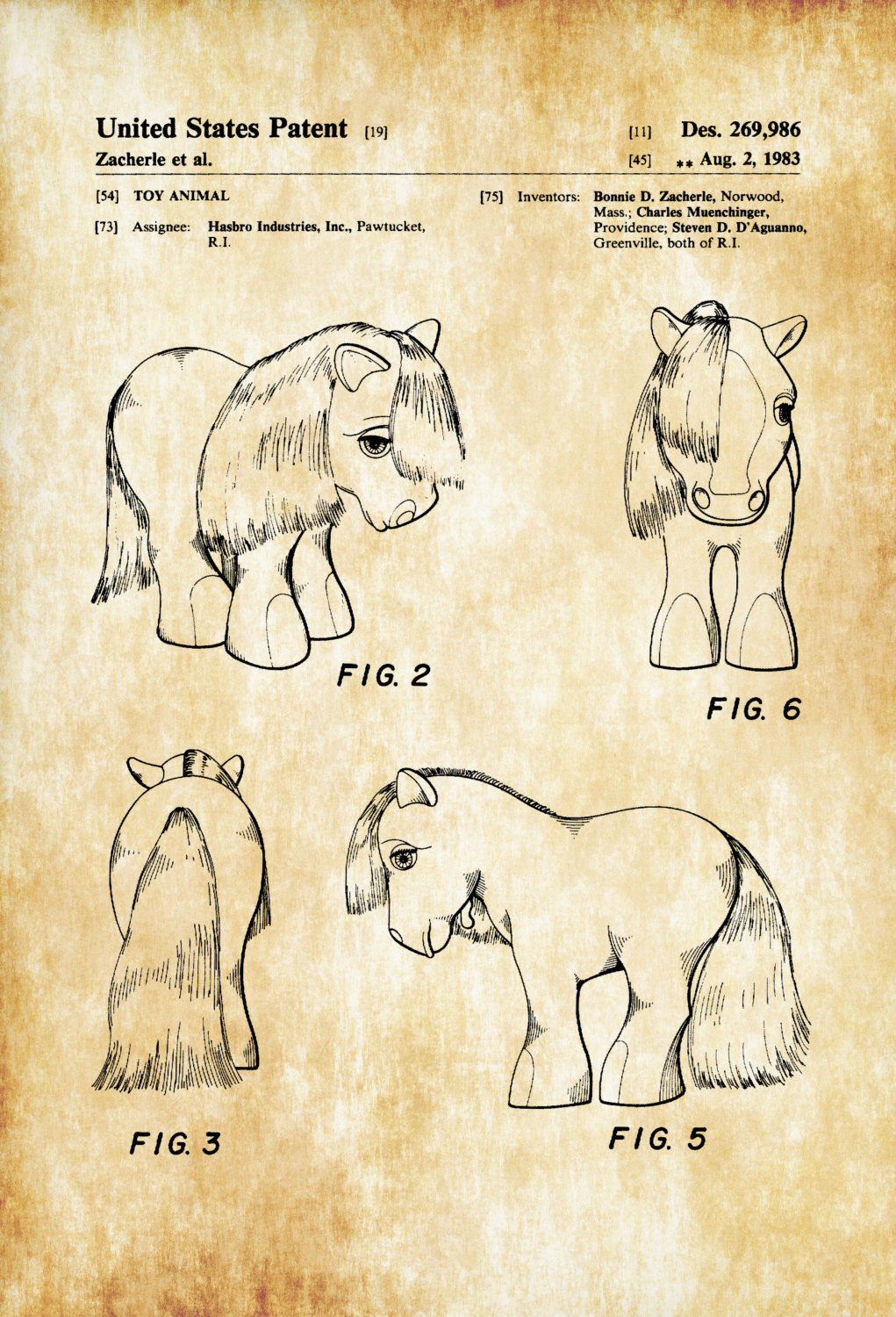 1021x1500 My Little Pony Patent Poster Patent Print, Wall Decor, Kids Room