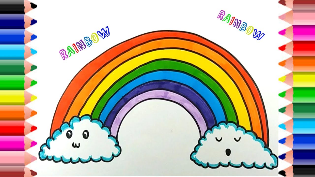 1280x720 How To Draw Rainbow Coloring Pages Kids Learn Drawing Art