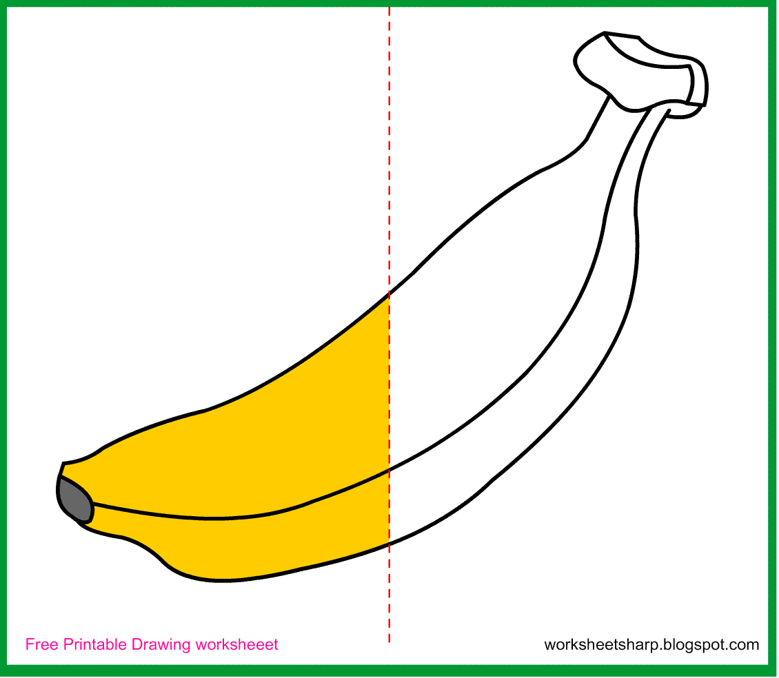 1130x984 Free Drawing Worksheets Printable Banana Drawing Worksheets