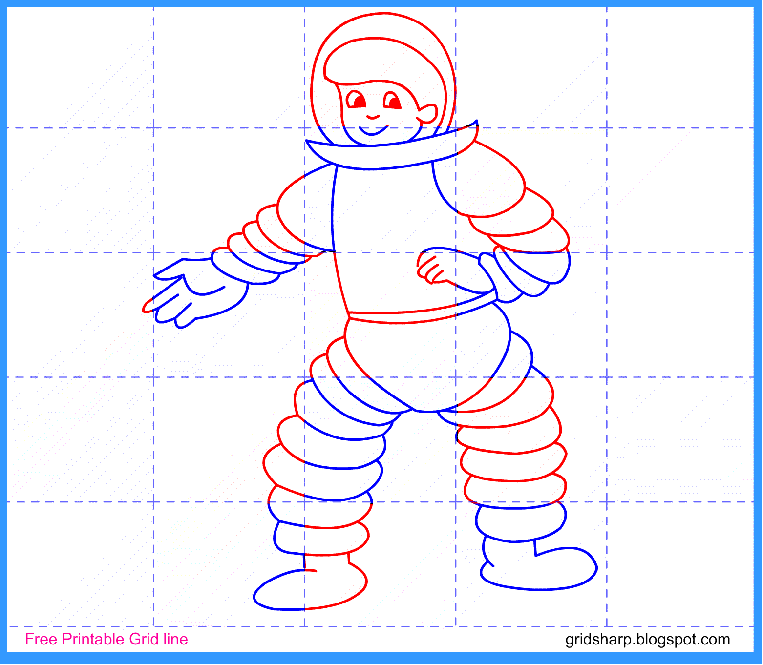 1562x1362 Free Grid Line Printable Astronaut Grid Line Drawing