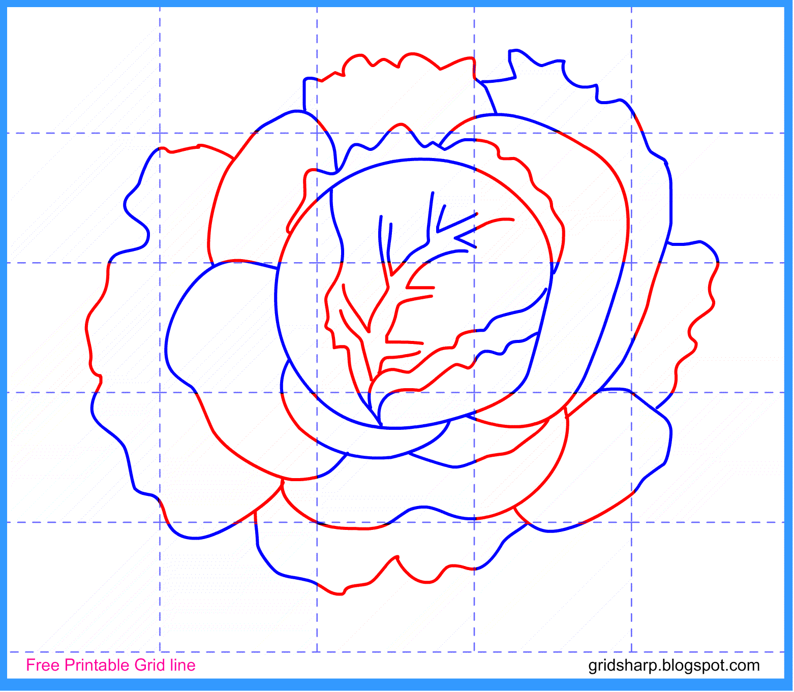 1562x1362 Free Grid Line Printable Cabbage Grid Line Drawing