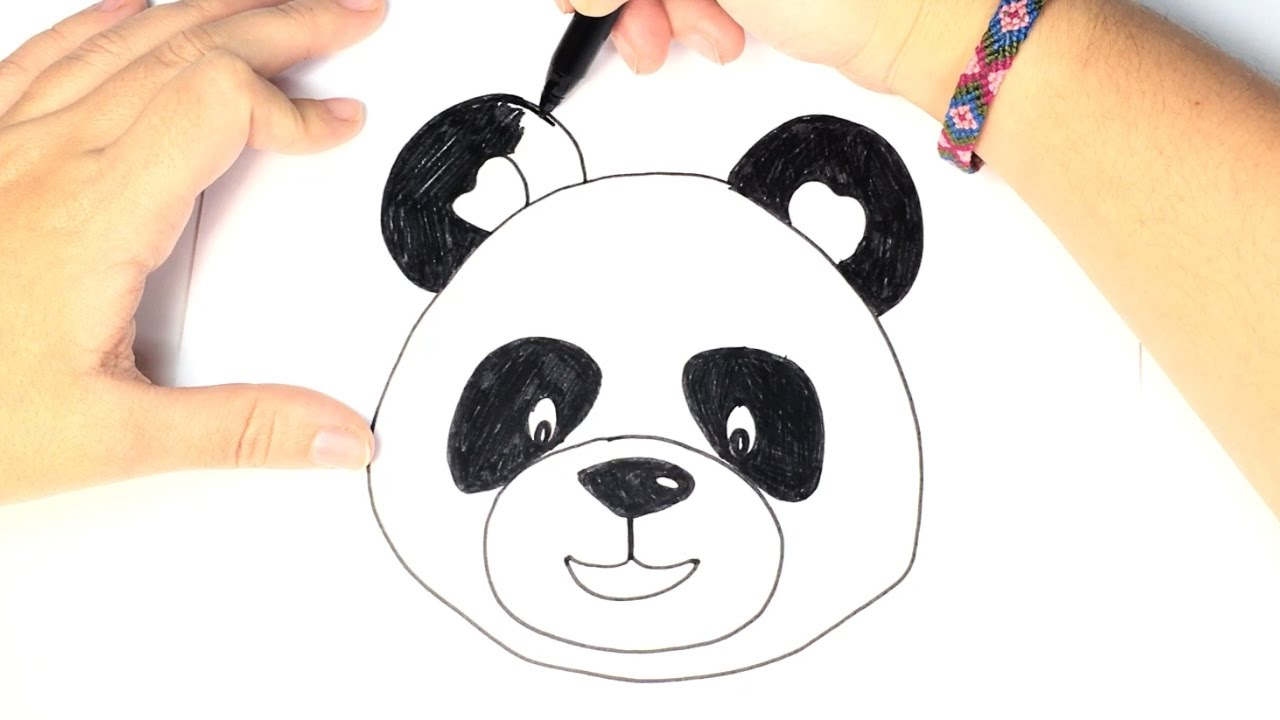 1280x720 Drawing Of Panda Face Panda Face Drawing Panda Bear Face Clipart