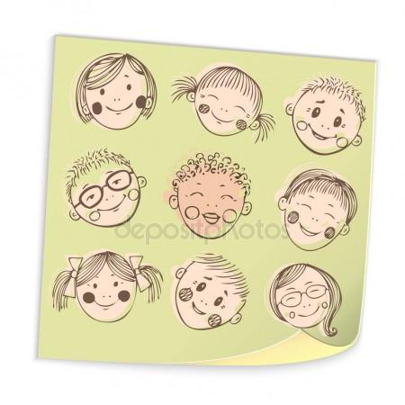 450x450 Graphic Drawing Of Kid Face Stock Vector Ostapius