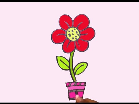 480x360 How To Draw Easy Flower For Kids