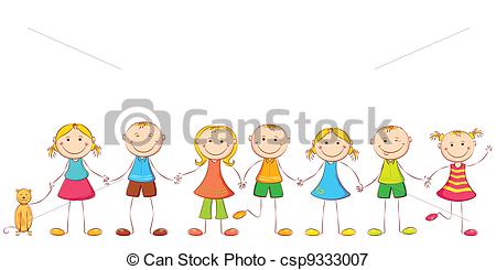 450x245 Children Holding Hands Drawing Vector