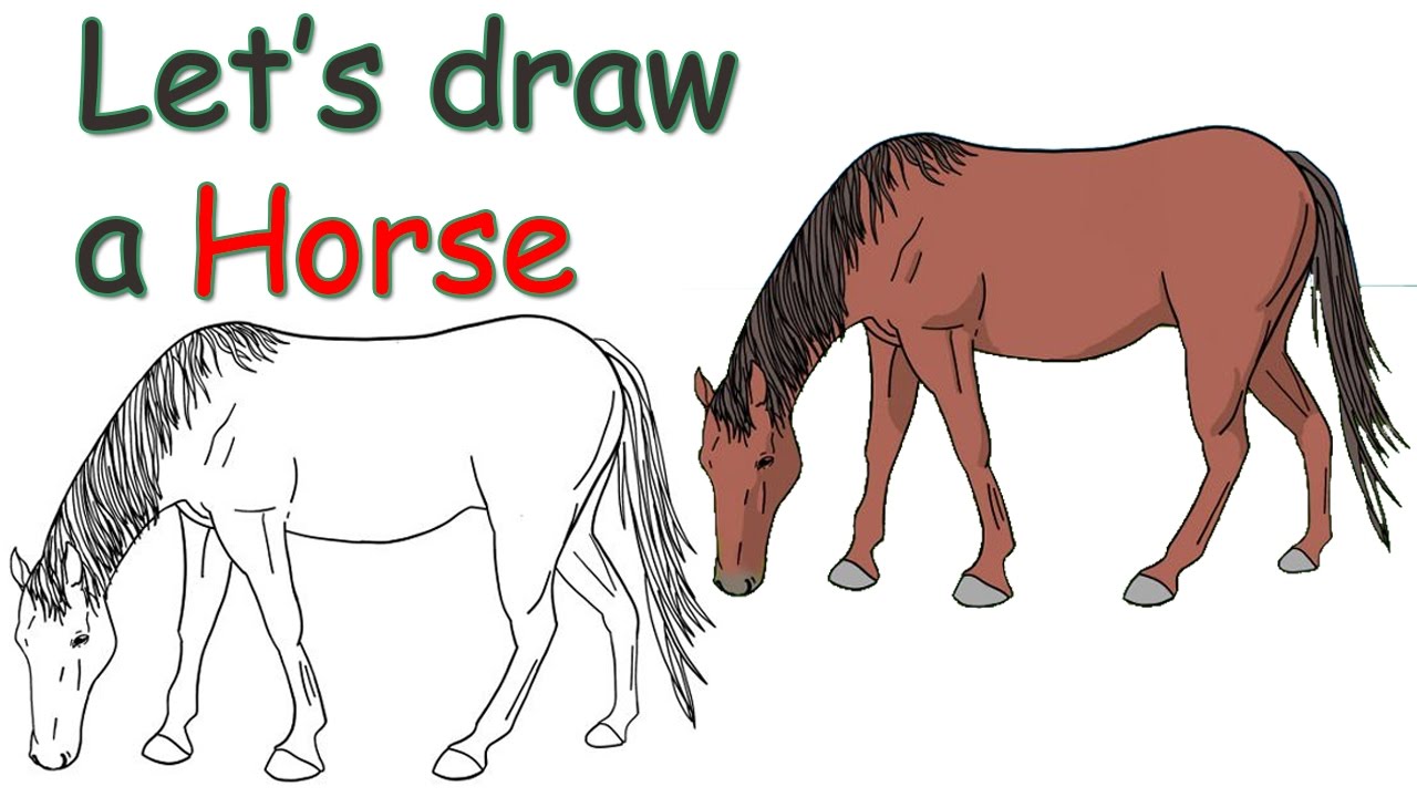 1280x720 How To Draw A Running Horse Step By Step How To Draw A Horse