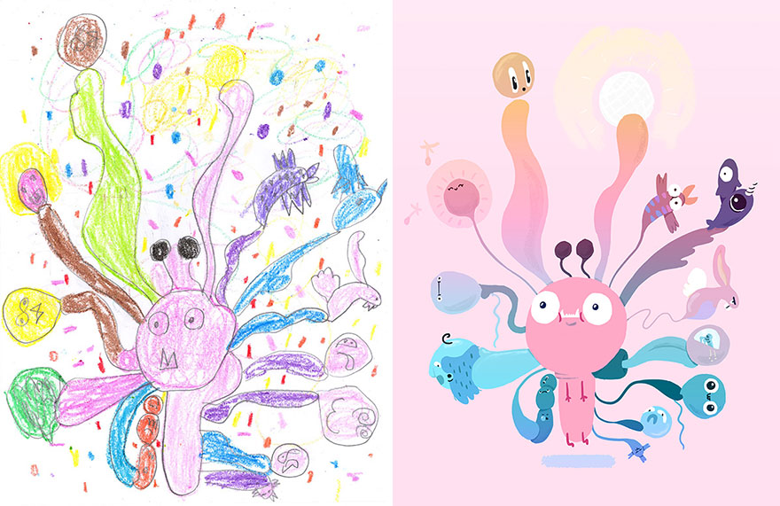 880x571 The Monster Project Recreates Kids Drawings From Artists Around