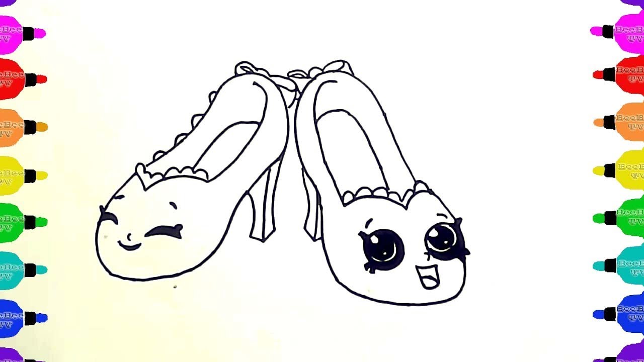 1280x720 How To Draw A Sandal For Girls Coloring Pages, Shoes Art