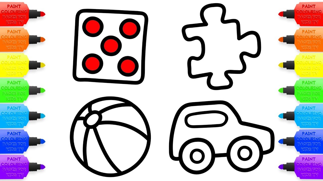 1280x720 How To Draw Toys For Baby Coloring Pages And Drawing For Kids