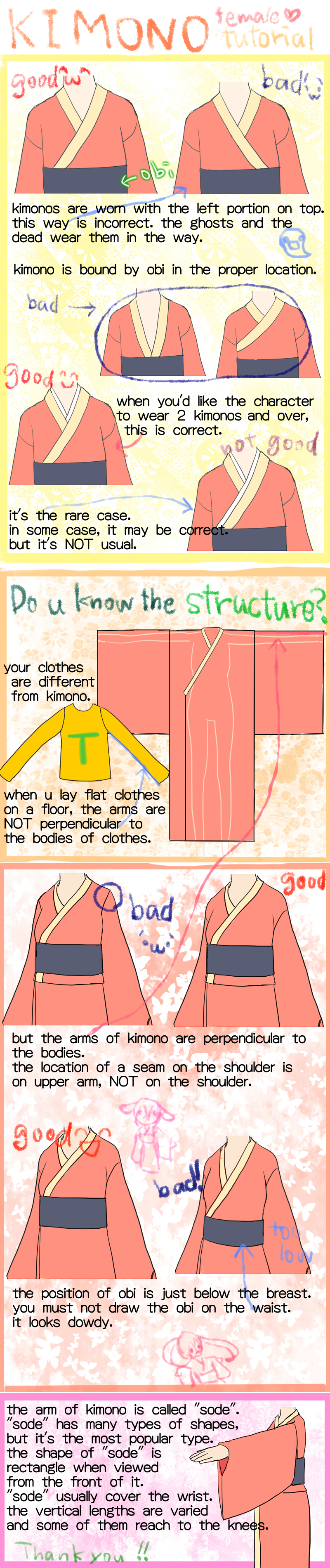 800x3800 How To Draw Proper Kimono By Saten0w0