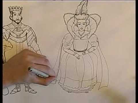 480x360 How To Draw A King Amp Queen How To Draw A Queen's Robe