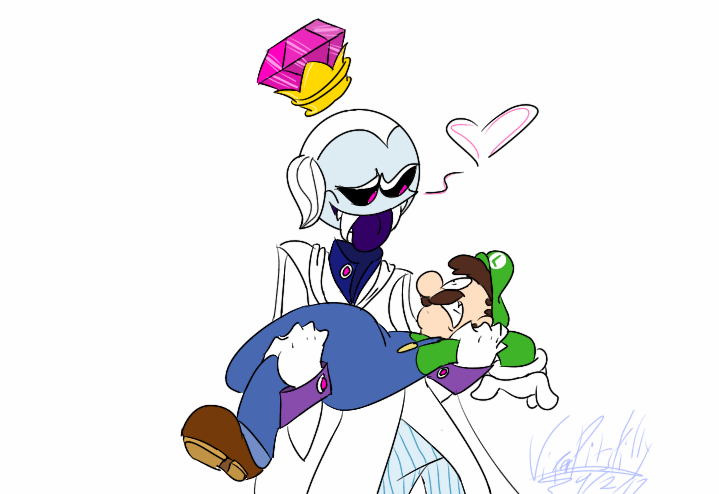 719x494 King Boo X Luigi Practice Thingy By Viperpitsfilly