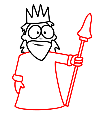 350x400 A Cartoon King