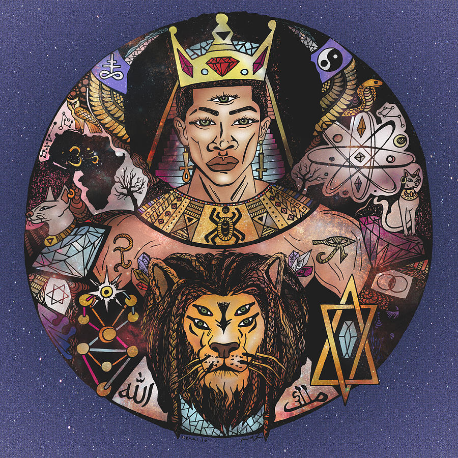 900x900 Solomon And The Lion Of Judah Drawing By Kenal Louis