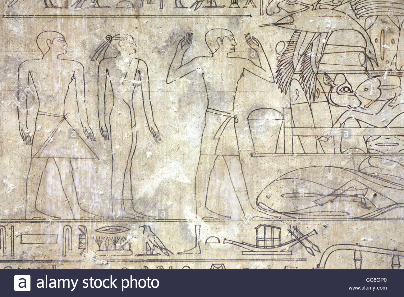 1300x956 Line Drawings In The Old Kingdom Tomb Of Ni Ankh Pepy Kem