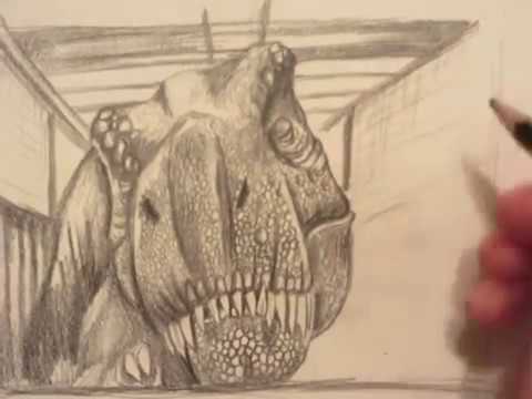 480x360 Tyrannosaurus Rex (Rexy) Drawing