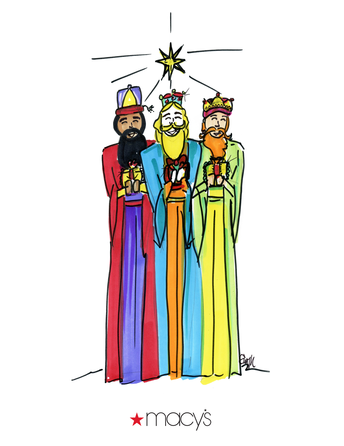 1400x1812 Macy's Three Kings Day Live Drawing