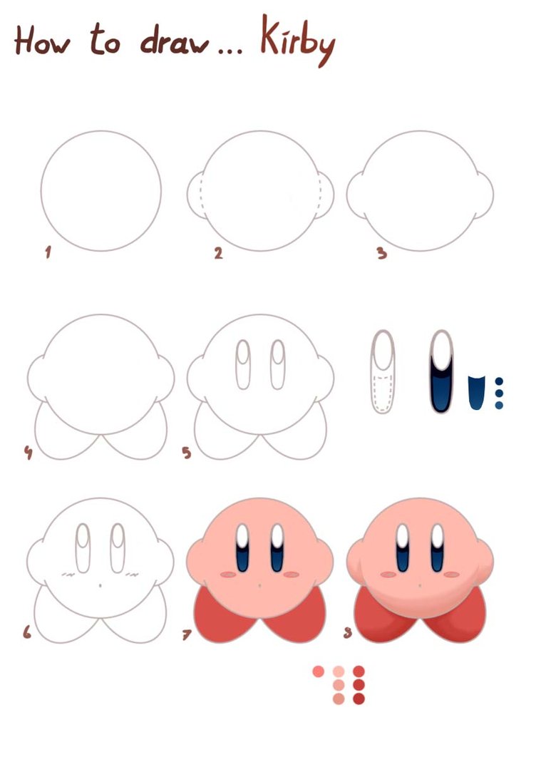 752x1062 How To Draw Kirby By Eniotna