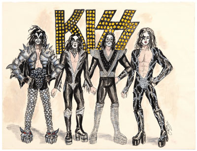 400x306 Original Kiss Alive Amp Destroyer Tour Costume Sketches Up