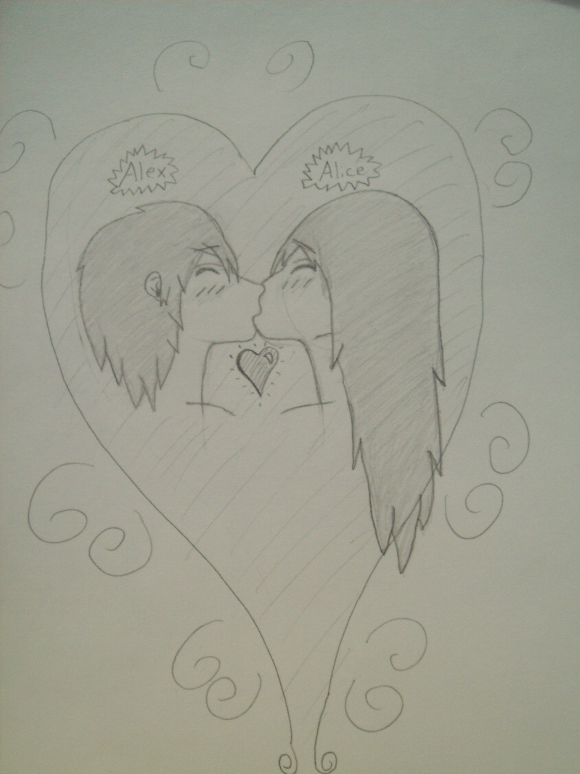 1944x2592 Cute Boy And Girl Kiss Anime Drawing Drawn Kisses Anime Kid