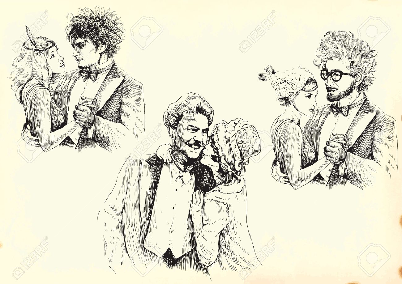 1300x919 People In Love Dance And Kisses