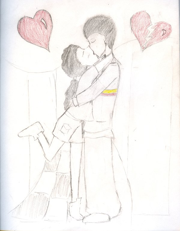 600x769 Kissing Couple By Larkinskye