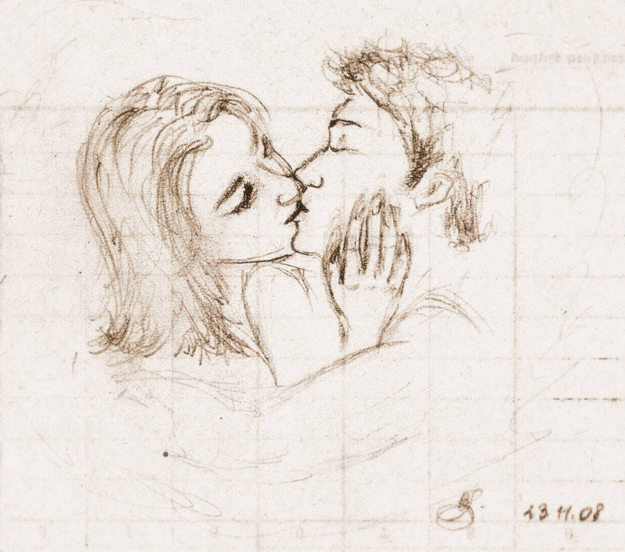 900x795 Drawings Of Couples Kissing Couple By ~beata91