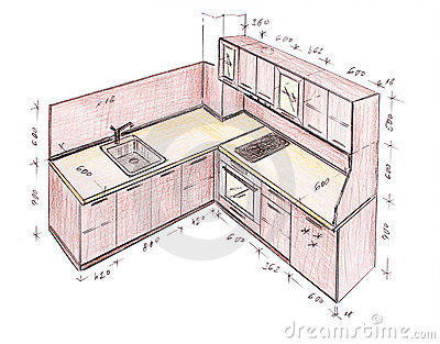 400x313 Kitchen Design Drawing