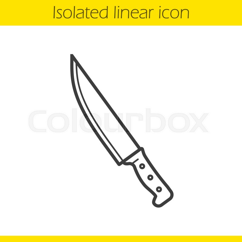 800x800 Chefamp's Knife Linear Icon. Cooking Instrument Thin Line